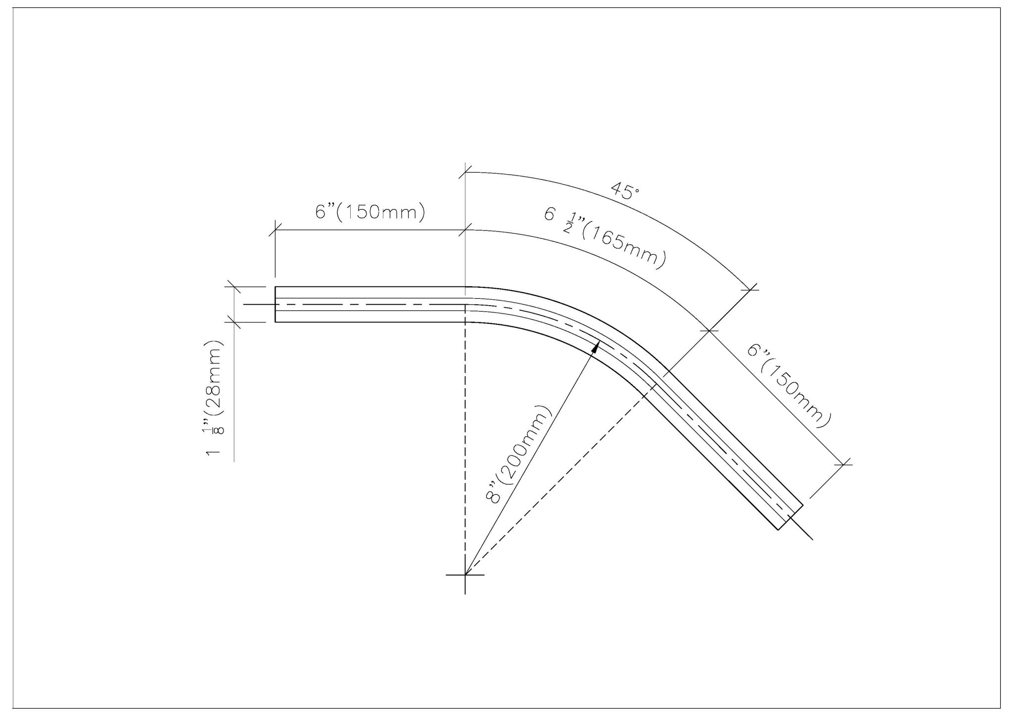 135° Pre-Bent Channel Rod – King Drapery Hardware