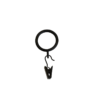 Rings with Clips-Café Rod-BLK- 10 pc/bag