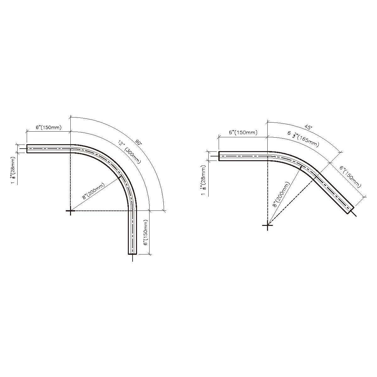 Pre-Bended Channel Rod – 135 degree – BRN