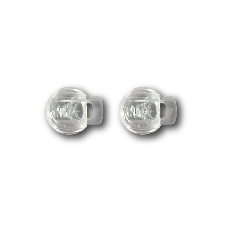 Plastic toggle – clear – 1 pc